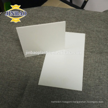 JINBAO 4mm 6mm thick white hard rigid pvc plate 1.3-1.8 density